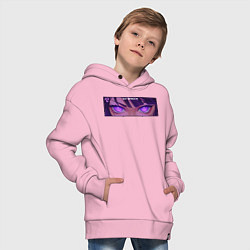Толстовка оверсайз детская Бог вечности - Шогун Райден, цвет: светло-розовый — фото 2