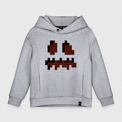 Толстовка оверсайз детская Лицо тыквы - Хеллоуин - Майнкрафт, цвет: меланж