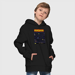 Толстовка оверсайз детская Pac-Man на ZX-Spectrum, цвет: черный — фото 2