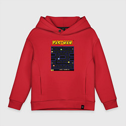 Толстовка оверсайз детская Pac-Man на ZX-Spectrum, цвет: красный