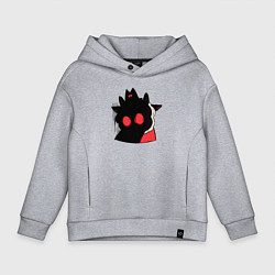 Толстовка оверсайз детская Cult of the Lamb - Овечка в испуге, цвет: меланж