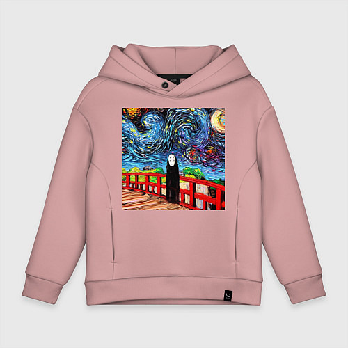 Детское худи оверсайз Безликий Гог / Пыльно-розовый – фото 1