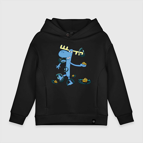 Детское худи оверсайз Lumpy trap / Черный – фото 1