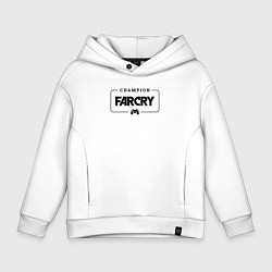 Толстовка оверсайз детская Far Cry gaming champion: рамка с лого и джойстиком, цвет: белый