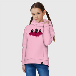 Толстовка оверсайз детская Squid game army, цвет: светло-розовый — фото 2