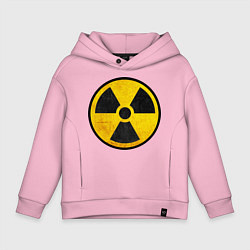 Толстовка оверсайз детская Atomic Nuclear, цвет: светло-розовый