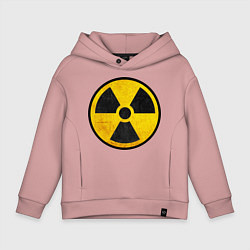 Толстовка оверсайз детская Atomic Nuclear, цвет: пыльно-розовый