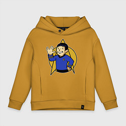 Толстовка оверсайз детская Spoke - vault boy, цвет: горчичный