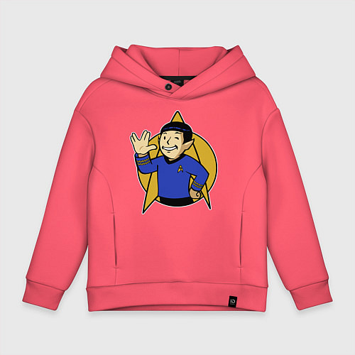 Детское худи оверсайз Spoke - vault boy / Коралловый – фото 1