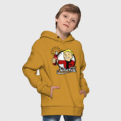 Толстовка оверсайз детская Vault boy - nuka cola, цвет: горчичный — фото 2