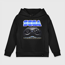 Толстовка оверсайз детская Sega - mega drive joystick, цвет: черный