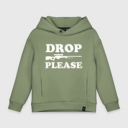 Толстовка оверсайз детская Drop AWP Please, цвет: авокадо