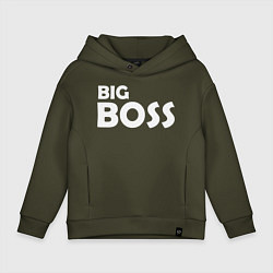 Толстовка оверсайз детская Большой босс - светлая, цвет: хаки