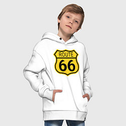 Толстовка оверсайз детская Шоссе 66, цвет: белый — фото 2
