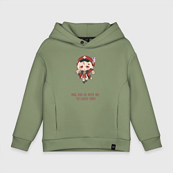 Детское худи оверсайз Chibi Klee: catch fish