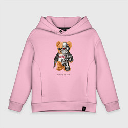 Толстовка оверсайз детская Future is now, цвет: светло-розовый
