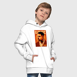 Толстовка оверсайз детская Nas Illmatic, цвет: белый — фото 2