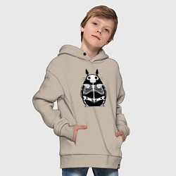 Толстовка оверсайз детская Рентген Тоторо, цвет: миндальный — фото 2