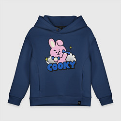 Толстовка оверсайз детская Cooky BT21 Jungkook, цвет: тёмно-синий