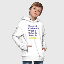 Толстовка оверсайз детская Lakers players, цвет: белый — фото 2