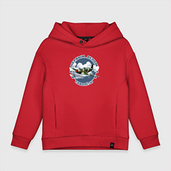 Толстовка оверсайз детская А девушки потом, цвет: красный