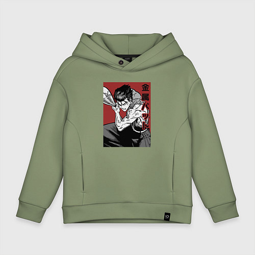 Детское худи оверсайз Стальная Бита / Авокадо – фото 1