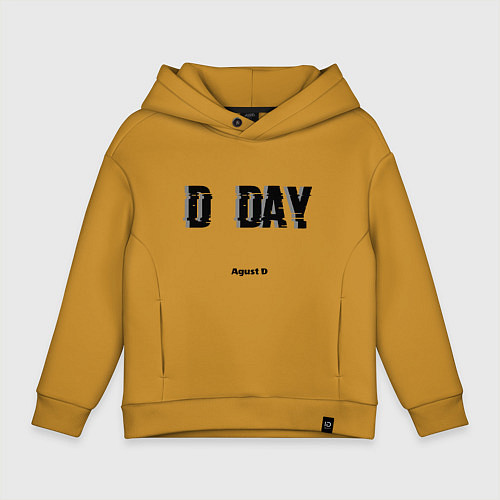 Детское худи оверсайз D DAY Agust D / Горчичный – фото 1