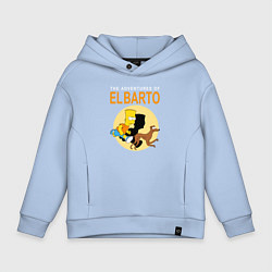 Толстовка оверсайз детская Adventures of El Barto, цвет: мягкое небо