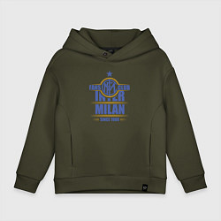 Толстовка оверсайз детская Inter Milan fans club, цвет: хаки