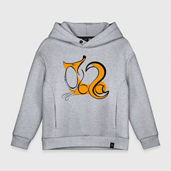 Толстовка оверсайз детская Лиса Ольга, цвет: меланж