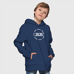 Толстовка оверсайз детская JoJo adventure имена, цвет: тёмно-синий — фото 2