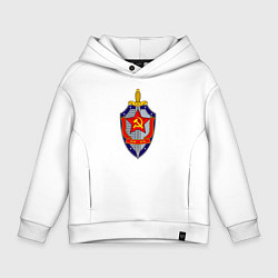 Толстовка оверсайз детская ВЧК КГБ, цвет: белый