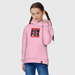 Толстовка оверсайз детская Run Portland Trail Blazers, цвет: светло-розовый — фото 2