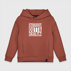 Толстовка оверсайз детская Straight outta Skalitz, цвет: кирпичный
