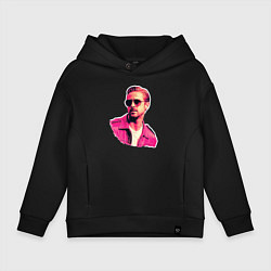 Детское худи оверсайз Райан Гослинг розовый арт