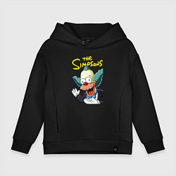 Толстовка оверсайз детская Krusty the clown, цвет: черный