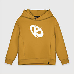 Толстовка оверсайз детская Karmine Corp, цвет: горчичный