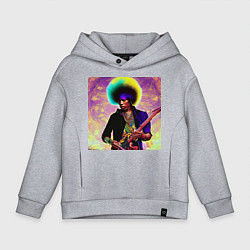 Толстовка оверсайз детская Jimi Hendrix Rock Idol Art, цвет: меланж