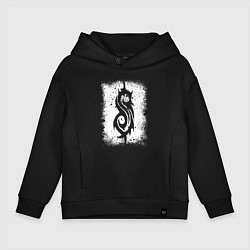 Толстовка оверсайз детская Slipknot logo, цвет: черный