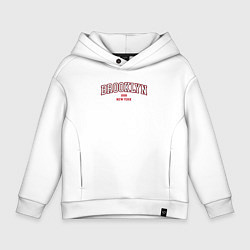 Толстовка оверсайз детская Brooklyn New York, цвет: белый