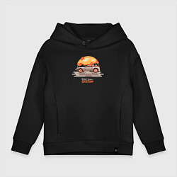 Толстовка оверсайз детская Back to the future sun, цвет: черный
