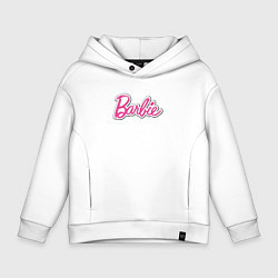 Толстовка оверсайз детская Barbie title, цвет: белый