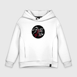 Толстовка оверсайз детская Stray Kids logo, цвет: белый