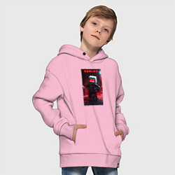 Толстовка оверсайз детская Roblox red style, цвет: светло-розовый — фото 2
