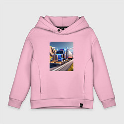 Толстовка оверсайз детская Игра АТС, цвет: светло-розовый