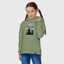 Толстовка оверсайз детская Depeche Mode World Violation Tour Band, цвет: авокадо — фото 2