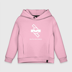 Толстовка оверсайз детская Depeche Mode Mute Records Logo, цвет: светло-розовый