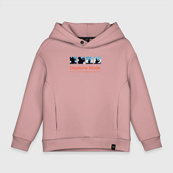 Толстовка оверсайз детская Depeche Mode - World In My Eyes Single, цвет: пыльно-розовый
