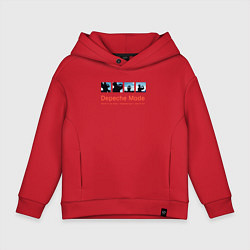 Толстовка оверсайз детская Depeche Mode - World In My Eyes Single, цвет: красный