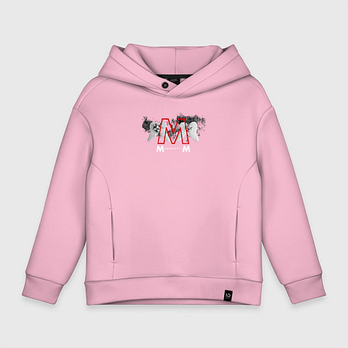 Детское худи оверсайз Depeche Mode - Memento Mori Angels / Светло-розовый – фото 1